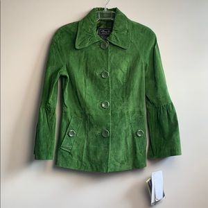 😃 Green Suede Leather Jacket by Jerry Lewis